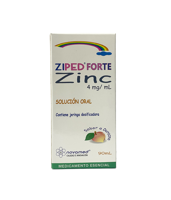 ZIPED FORTE ZINC JARABE 4 MG FRACO X 90 ML